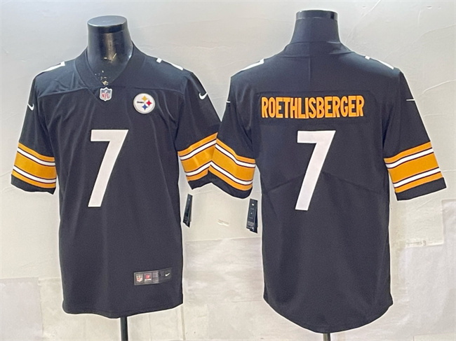 Men's Pisttburgn Steelers #7 Ben Roethlisberger Black Vapor Untouchable Limited Stitched Football Jersey Men's Pisttburgn Steelers #7 Ben Roethlisberger Black Vapor Untouchable Limited Stitched Football Jersey